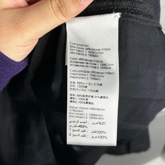 3.1 Phillip Lim Silk Blend Blouse Black Size 2 - Picture 4 of 4